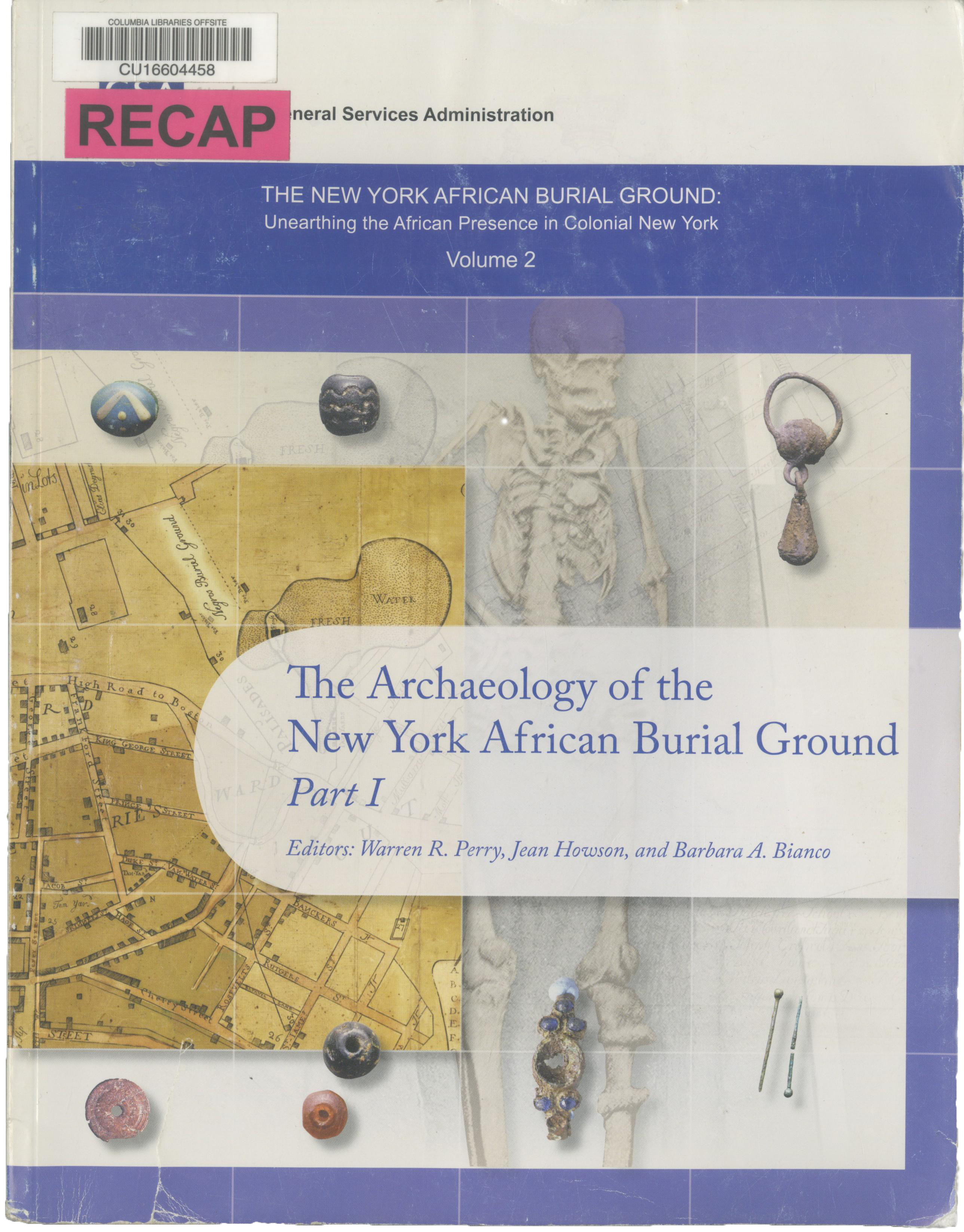 Image of New York African Burial Ground vol. 2 - The Archaeology Part I book cover